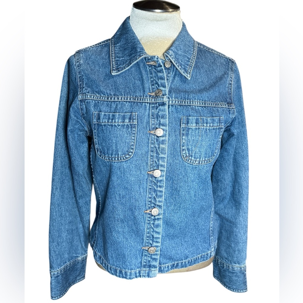 Express vintage Denim Blue Jacket 100% cotton  women’s M